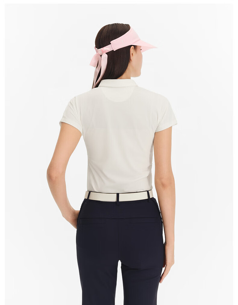 Biyinlefen Golf [Cooling Fine Bead Texture] 2026 Spring New Women's Sports Casual Stretch Comfortable Short Sleeve Polo Shirt 11